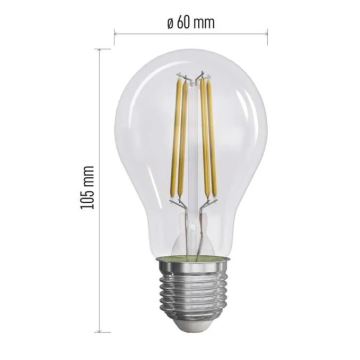 К-кт 3x LED Крушка FILAMENT A60 E27/3,8W/230V 4000K