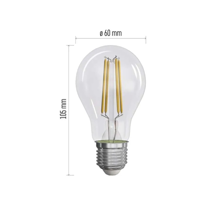 К-кт 3x LED Крушка FILAMENT A60 E27/3,8W/230V 4000K