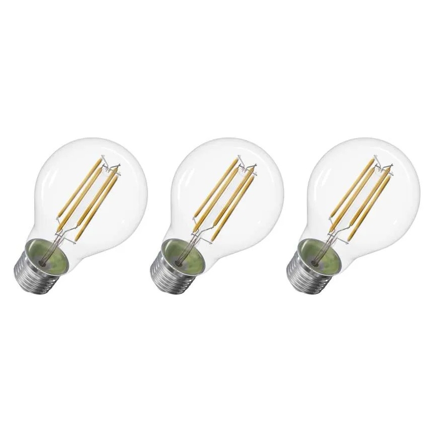 К-кт 3x LED Крушка FILAMENT A60 E27/5W/230V 2700K