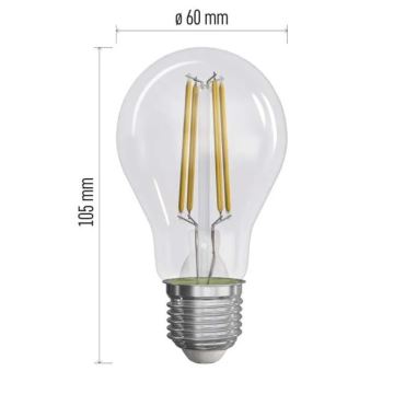 К-кт 3x LED Крушка FILAMENT A60 E27/5W/230V 2700K