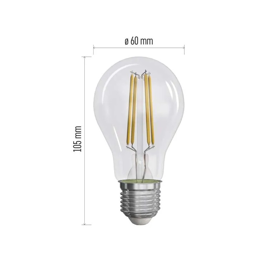 К-кт 3x LED Крушка FILAMENT A60 E27/5W/230V 2700K