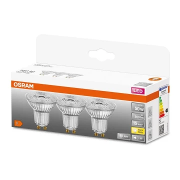 К-кт 3x LED Крушка PAR16 GU10/4,3W/230V 2700K - Osram