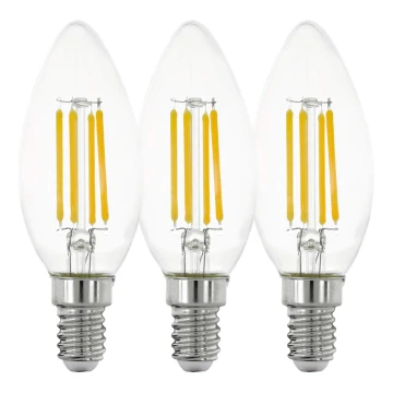 К-кт 3x LED Крушка VINTAGE C35 E14/4W/230V 2700K - Eglo 12811