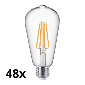 К-кт 48 бр. LED крушки VINTAGE ST64 E27/7W/230V 2700K