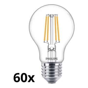 К-кт 60 бр. LED крушки VINTAGE Philips A60 E27/4,3W/230V 2700K