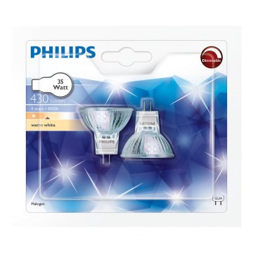 К-кт от 2 индустриални крушки Philips GU4/35W/12V