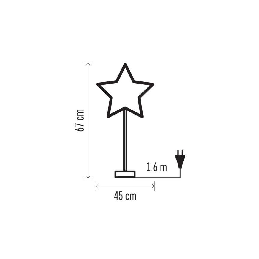 Коледна декорация 1xE14/25W/230V ⌀ 45см бяла