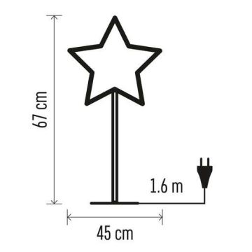 Коледна декорация 1xE14/25W/230V ⌀ 45см златиста