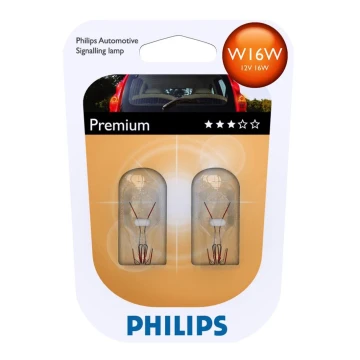 Комплект 2x Автокрушка Philips VISION 12067B2 W16W W2,1x9,5d/16W/12V