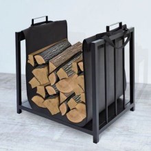 Кошница за дърва 50x50,5 см черен