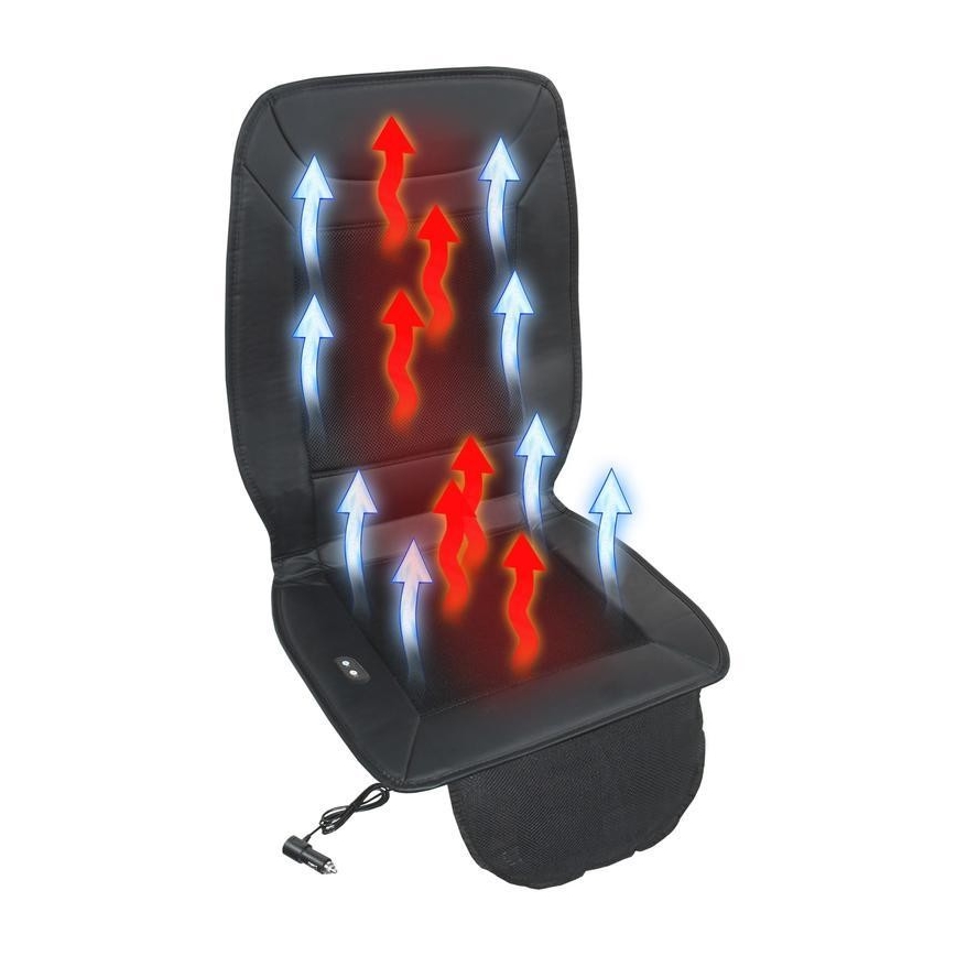 Отопляем калъф за седалката с вентилационна система 18W/12V черен